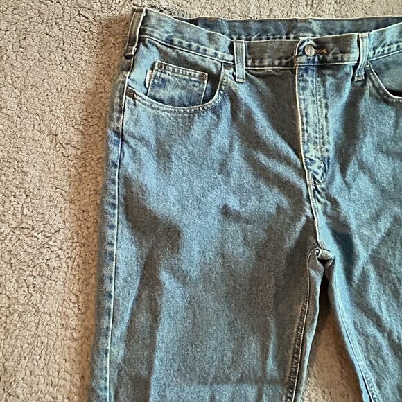 Carhartt Tradition Fit Jeans Mens 40 X 30 Blue Canvas Workwear Dadcore - Picture 4 of 16